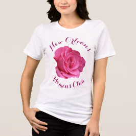 T-shirt floral típica de cor rosa-rosa-bonito