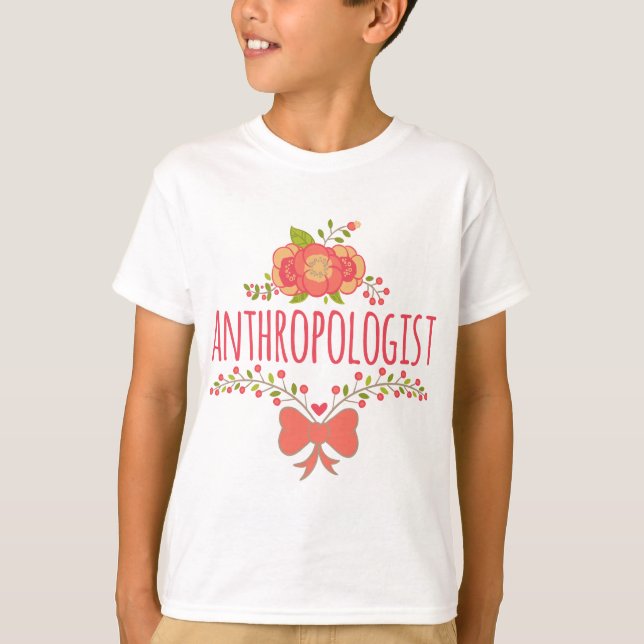 T-shirt Floral Wreath Com Antropólogo Arco (Frente)