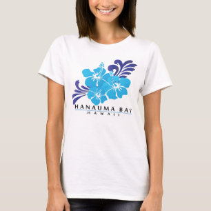T-shirt Flores azuis do hibiscus de Havaí