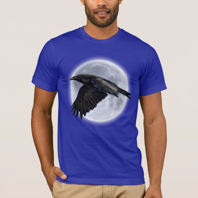 T-shirt Flores Black Raven e Lua Cheia (Frente)