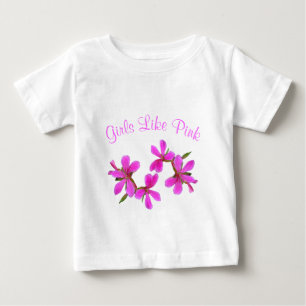 T-shirt Flores bonito de jardim rosa, garotas gostam de ro