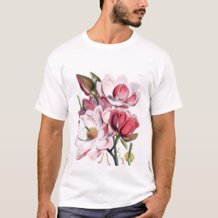 T-shirt Flores cor-de-rosa da magnólia