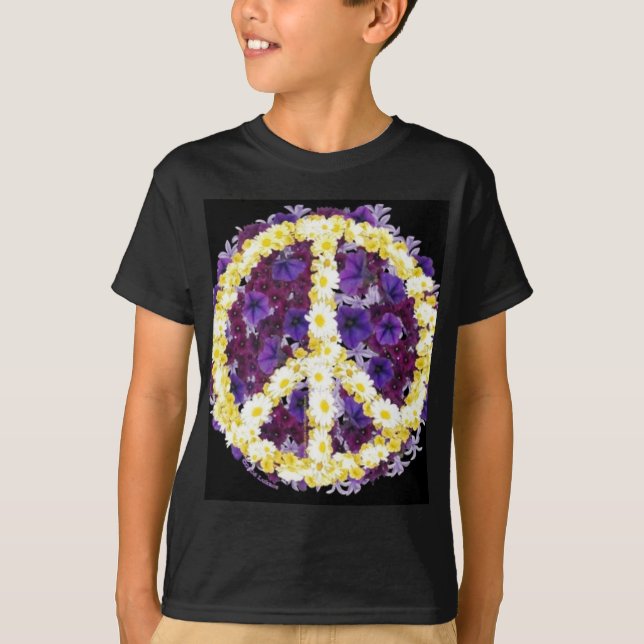 T-shirt flores da paz (Frente)