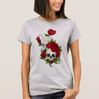 T-Shirt Flores de crânio