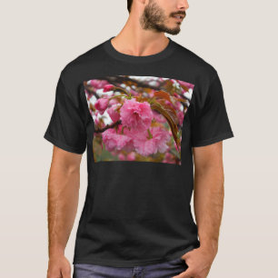 T-shirt Flores de Flor de Cereja Rosa Quente
