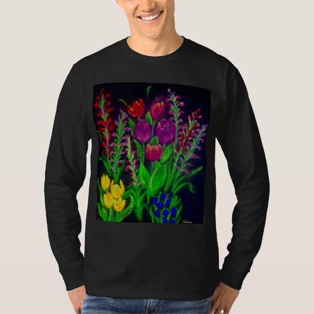 T-shirt Flores do primavera por S Ambrose (Frente)