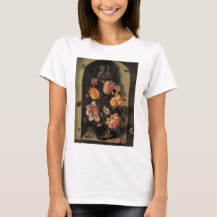 T-shirt Flores em Vaso, Natureza-Morta Floral Barroca Vint