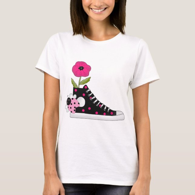 T-shirt Flores Insetos Sneakers Todos os produtos Crianças (Frente)