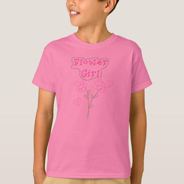 T-shirt Flores Rosa Flores Meninas (Frente)