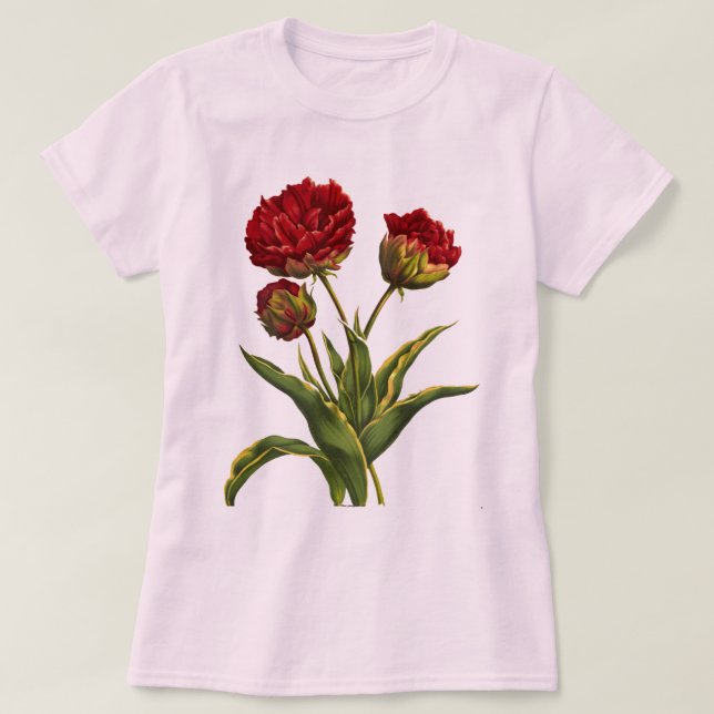 T-Shirt Flores Vermelhas (Frente do Design)