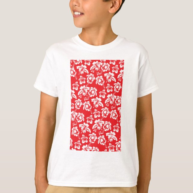 T-shirt Flores Vermelhas Havaianas (Frente)