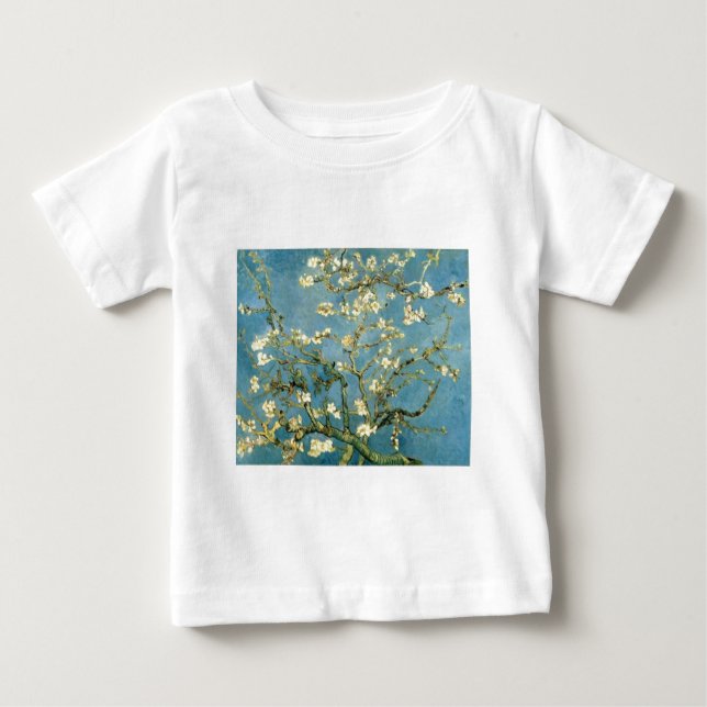 T-shirt Floresta de Amêndoa Brilhante por Van Gogh (Frente)