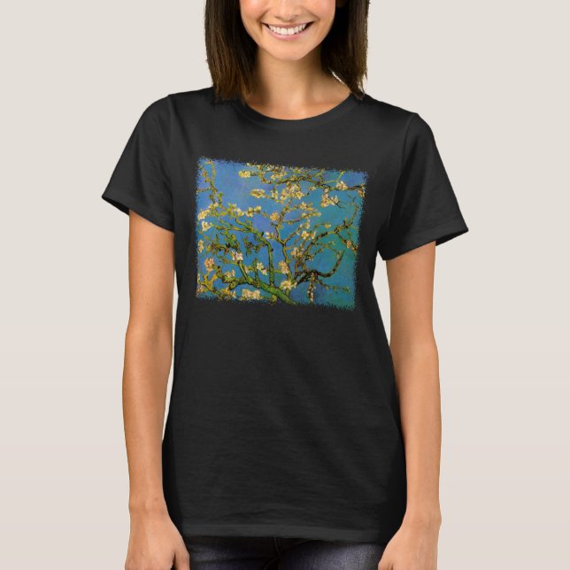 T-shirt Floresta de Amêndoa Brilhante por Vincent van Gogh (Frente)