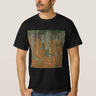 T-shirt Floresta de Bétulas por Gustav Klimt, Arte Novo Vi