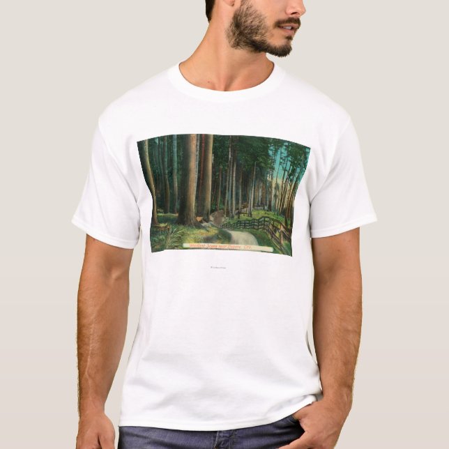 T-shirt Floresta SceneEugene, OU (Frente)
