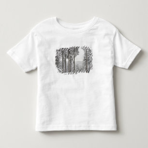 T-shirt Floresta verde no inverno