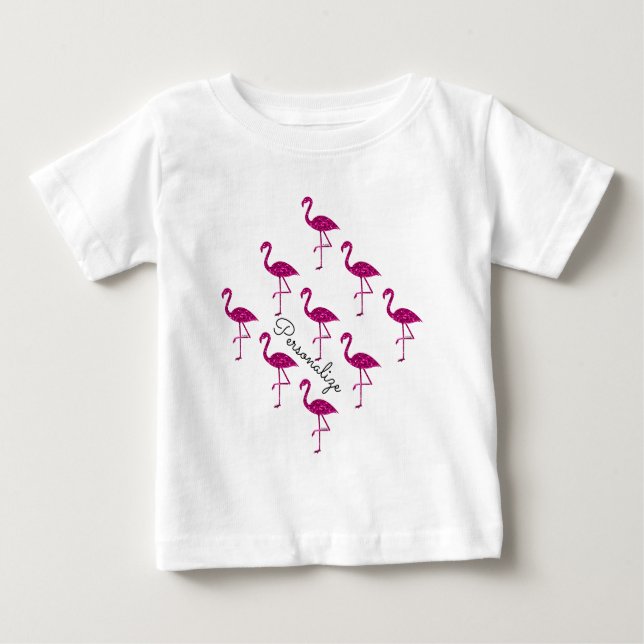 T-shirt Flórida Flórida Rosa Rosa brilha personaliza (Frente)