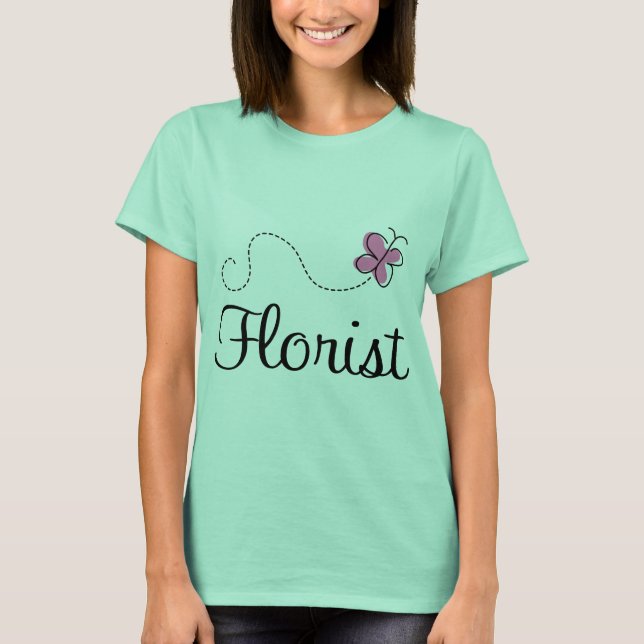 T-shirt Florista rosa-claro (Frente)