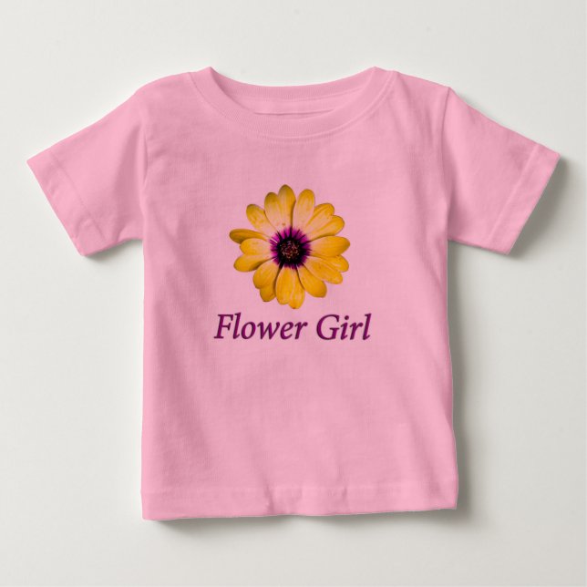 T-shirt Flower Girl Daisy Wedding (Frente)