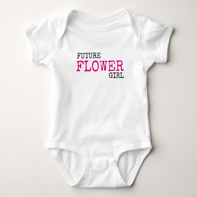 T-shirt Flower Girl Weding Bebê Roupa (Frente)