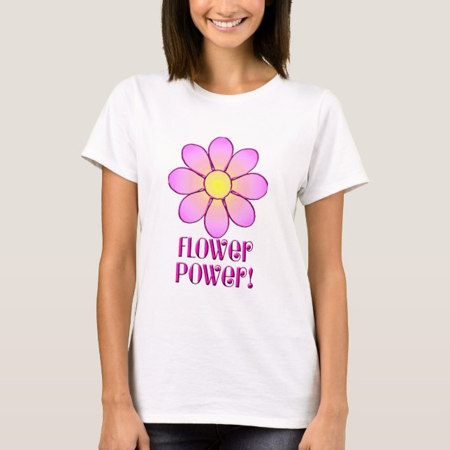 T-shirt Flower power (Frente)