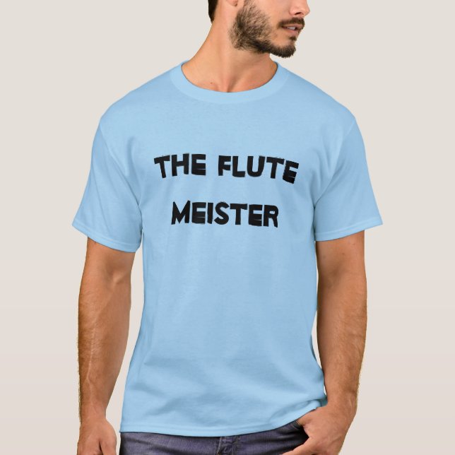 T-shirt Flute Meister Musical Instrumento Divertido Engraç (Frente)