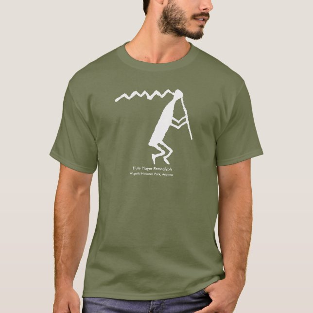 T-shirt Flute Player Petroglicph (Frente)