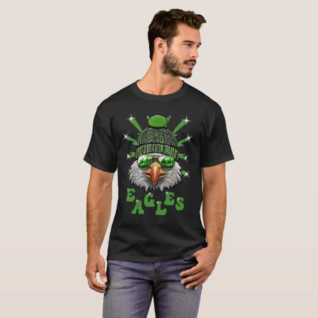 T-Shirt FLY da Águia Retrófica com óculos de sol (Frente Completa)