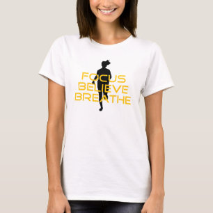 T-shirt Foco Acredita Respirar a Malhação Amarelo Corrente