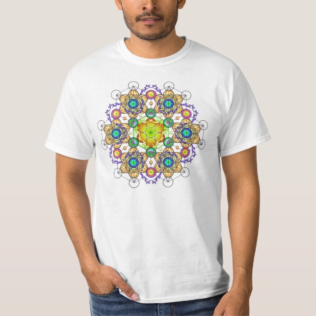 T-shirt Fogo da mandala 2 da criação (Frente)