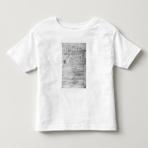 T-shirt Fol.145v-b, página do caderno de da Vinci