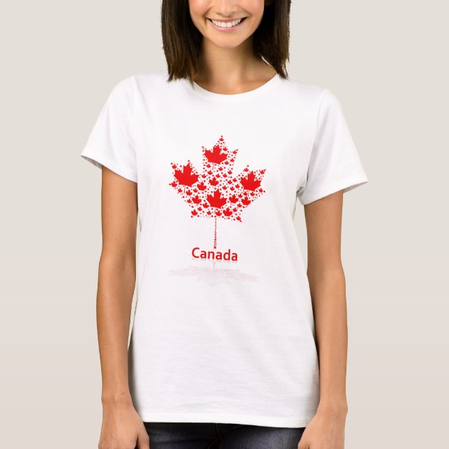 T-shirt Folha de bordo Canadá (Frente)