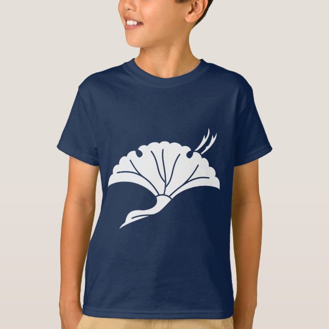 T-shirt Folha de ginkgo em forma de grua (Frente)