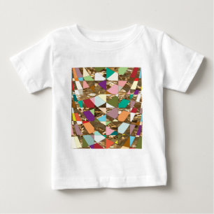 T-shirt Folha de ouro com abstrato