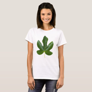 T-shirt Folha verde fechada isolada sobre fundo branco