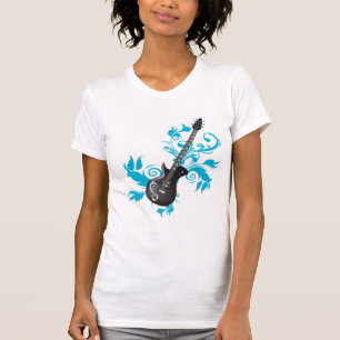 T-shirt Folhas da guitarra elétrica, dos redemoinhos e do
