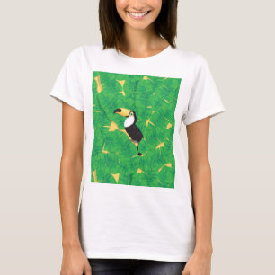 T-shirt Folhas de tucano e de banana