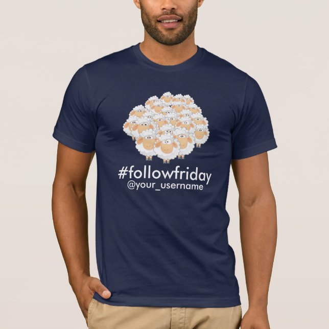 T-shirt #followfriday das ovelhas negras do (Frente)