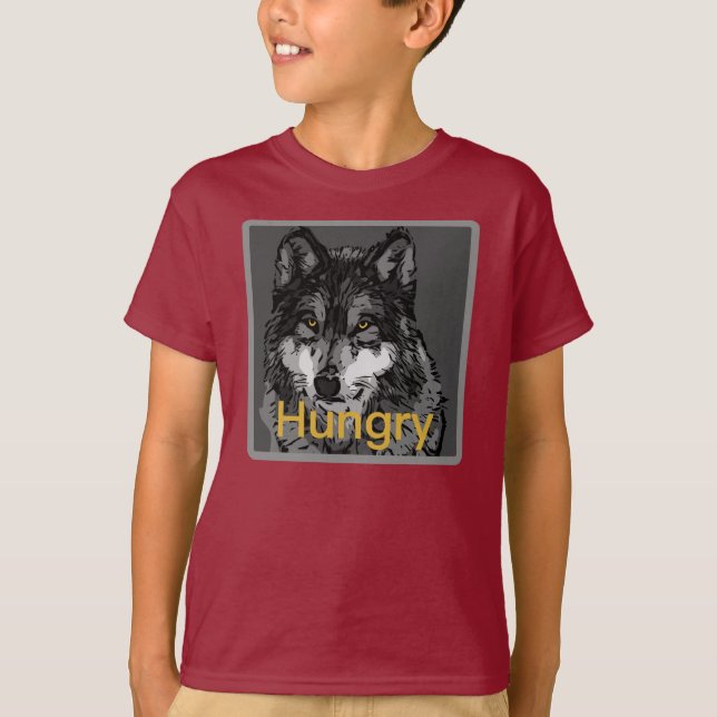T-shirt Fome - Mãos Básicas para Crianças ComfortSoft® sem (Frente)