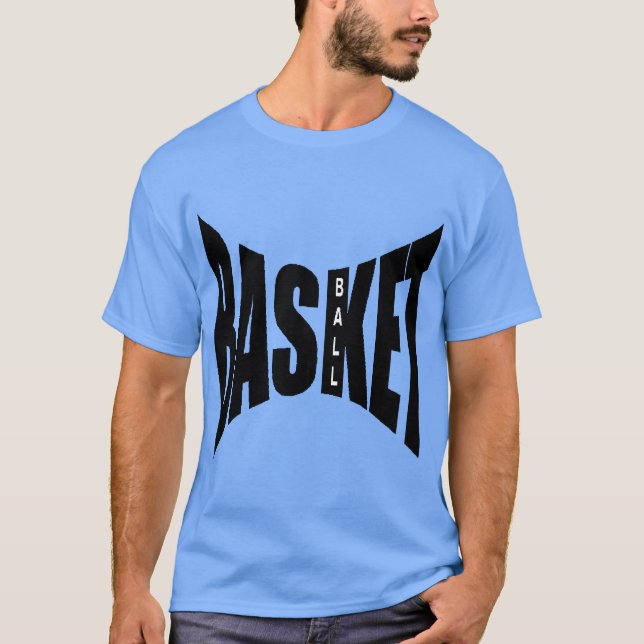 T-shirt foncé bleu caroline  BASKET BALL (Frente)