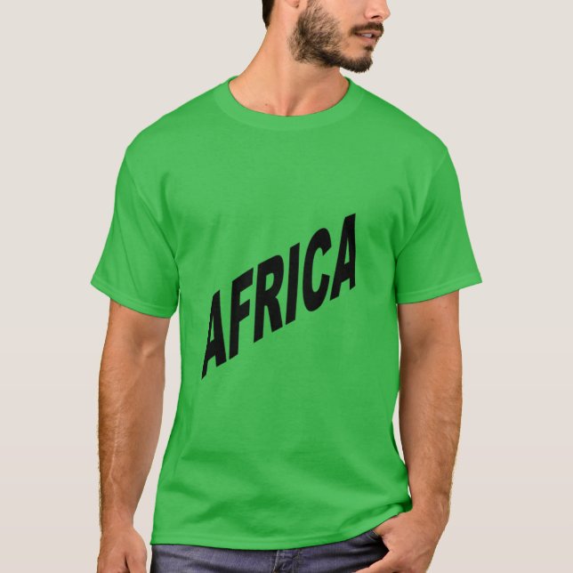 T-shirt foncé vert trèfle AFRICA (Frente)