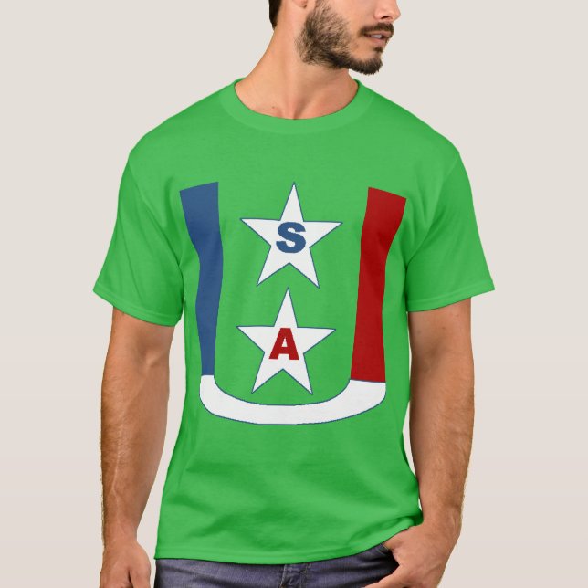 T-shirt foncé vert trèfle DESIGN  USA (Frente)
