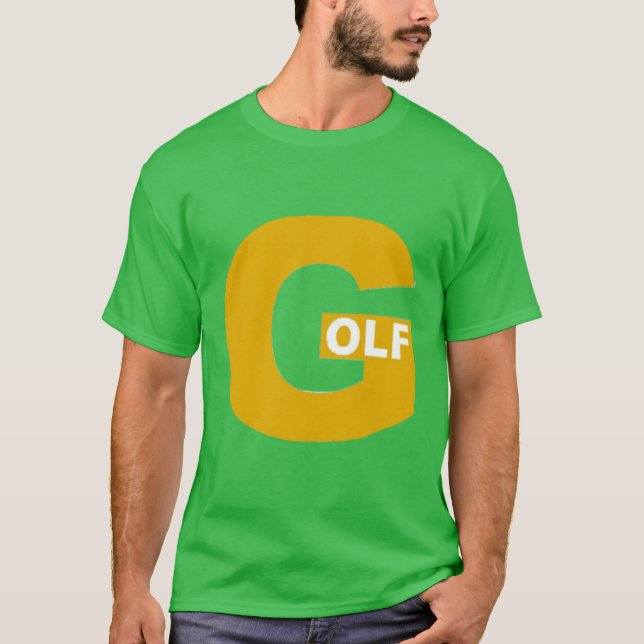 T-shirt  foncé vert trèfle homme  DESIGN  GOLF (Frente)