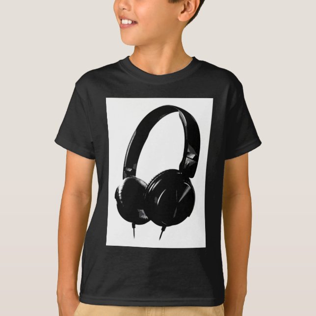 T-shirt Fone de ouvido pop Art (Frente)