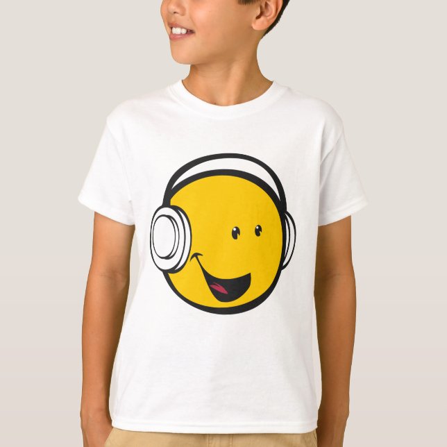 T-shirt Fones de ouvido Emoji (Frente)