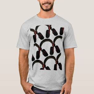 T-shirt fones de ouvido para djs de música