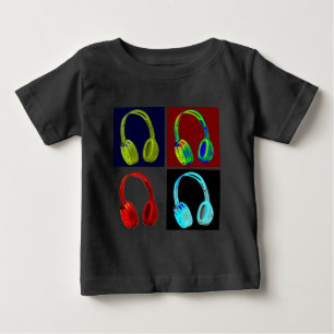 T-shirt Fones de ouvido Pop de arte