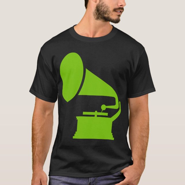 T-shirt Fonógrafo - Verde Marciano (Frente)