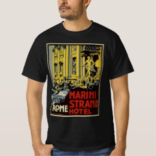 T-shirt Fonte de Trevi Vintage, Hotel Marini Strand, Roma