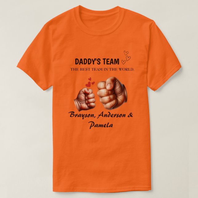 T-shirt for dad,  daddy's team, father's day (Frente do Design)